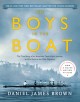 9582 2023-03-03 10:09:26 2024-05-13 18:30:02 The Boys in the Boat (Young Readers Adaptation): The True Story of an American Team's Epic Journey to Win Gold at the 1936 Olympics 1 9780147516855 1  9780147516855_small.jpg 11.99 10.79 Brown, Daniel James Readers are richly rewarded by this riveting storyline, exquisite writing, and powerful message. Brown skillfully shows how strength of mind can grow from hardship, how resilience is a choice, and how overcoming doubt and learning to trust in the face of unfathomable circumstances is possible. Historical setting influences the story and contrasts in regions within the US and abroad expand the reader's experience, and support the theme of surrendering yourself to "being a part of something larger and more powerful and more important than [yourself]." Every middle/high school student should read this. 2024-05-08 00:00:02    8.90000 6.90000 0.70000 1.05000 000054518 Puffin Books Q Quality Paper  2016-08-02 256 p. ;  Children's - 5th Grade+, Age 10+ BK5+        Could work for G6 Unit 8 Collection & Classification and Graphics + Author's Purpose Adv 121 4 6 1 0 ING 9780147516855_medium.jpg 0 resize_120_9780147516855.jpg 0 Brown, Daniel James   7.4 In print and available 0 0 0 0 0  1 0  1 2023-03-03 10:50:32 0 182 0